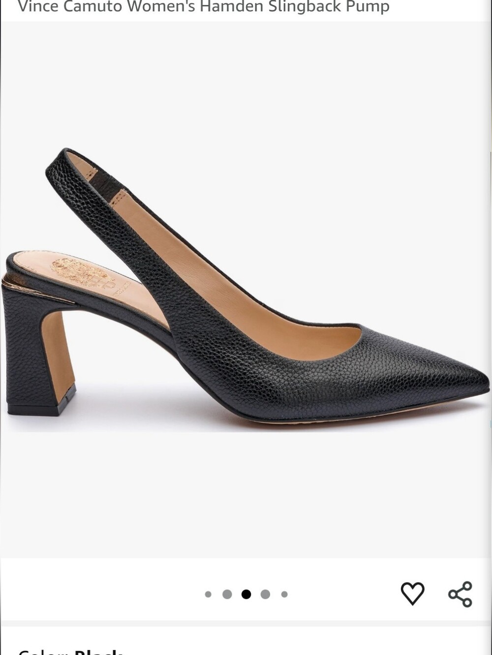 Vince Camuto Black Hamden Slingback Pumps